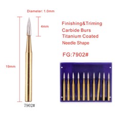 AZDENT Dental FG Tungsten Carbide Burs Dills Round Type For High Speed Handpiece