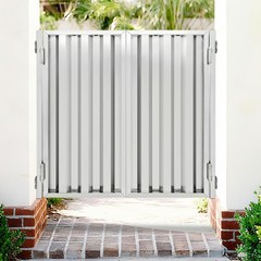 Stainless Steel Double Half Entrance Partition Door 180�� Two-Way Auto-Closing
