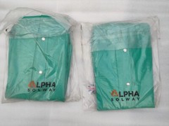 ALPHA SOLWAY CHEMMASTER GREEN COLLARED CHEMICAL COVERALL SIZE L