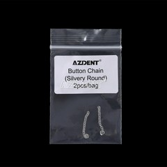 AZDENT Dental Orthodontic Traction Button Chain Round Silver/Gold Plated