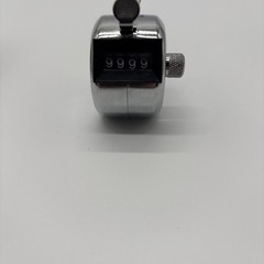 Hand Tally Counter 4 Digits Silver New