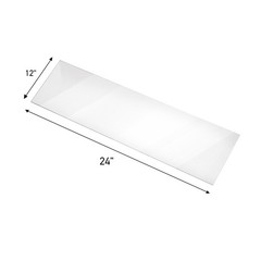 SSWBasics Tempered Glass Shelf – 12″W x 24″L x 3/16″ – Set of 2