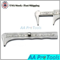 3.5″ Sliding Vernier Caliper Pocket Stainless Steel 0-80 Inside & Outside