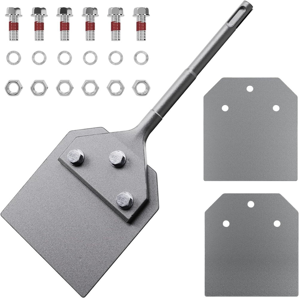 Toovem SDS Plus Floor Scraper with Spare Blades 4″x10” Tile Removal Chisel Tool