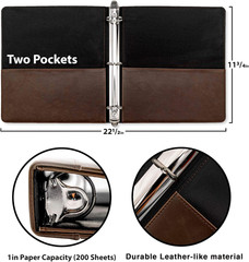 Vintage Professional 3 Ring Binder Organizer, 1-Inch round Rings, 8.5″ X 11″