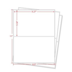 Rounded Corner 2000 8.5 x 5.5 Half Sheet Shipping Labels Self Adhesive