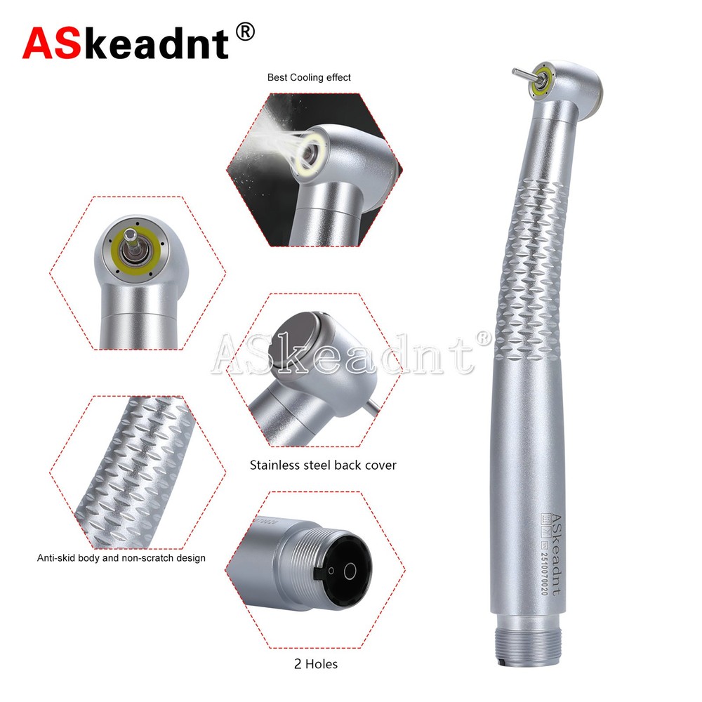 Dental LED E-generator Shadowless Ring Ceramic Handpiece 5 Water Spary 2 Holes