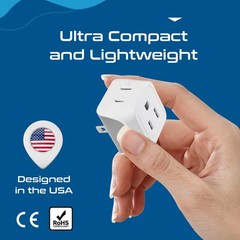 Japan, Philippines Travel Adapter Plug by Ceptics – USA 3 Pin Polarized to 2 …