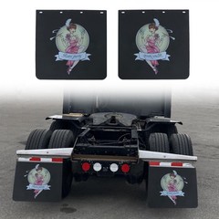 Heavy Duty PVC Rubber Mud Flaps 24×24 inch 2 Pack for Pickup Semi Truck Trailer