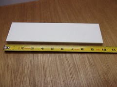 3/8″ X 2-1/2″ X 10″ UHMW Tivar Polyethylene Plastic Flat Bar Plate Stock White