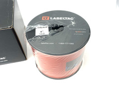 LabelTac LT404HP Pro Model High Perf. 10 Year Vinyl Label RED, 4″ x 150’/Roll