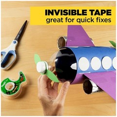 Scotch Invisible Matte Finish Magic Tape with Dispensers 3/4 Inches x 300 Inches