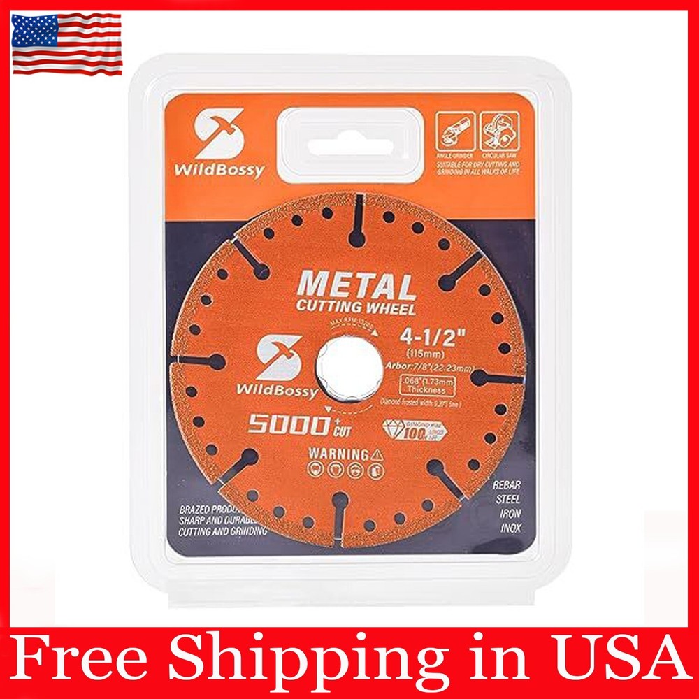 Diamond Cutting Wheel 4-1/2 Inch with 7/8″ Arbor Hole, Metal Cut off Disc with 5
