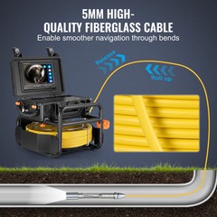 VEVOR 9″ Sewer Camera 70m/230 ft Self-Leveling Drain Camera w/ 512Hz Transmitter