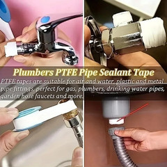 10pcs White PTFE Thread Seal Tape 14mm Plumbing Leak Proof Pipe Tape – NEW