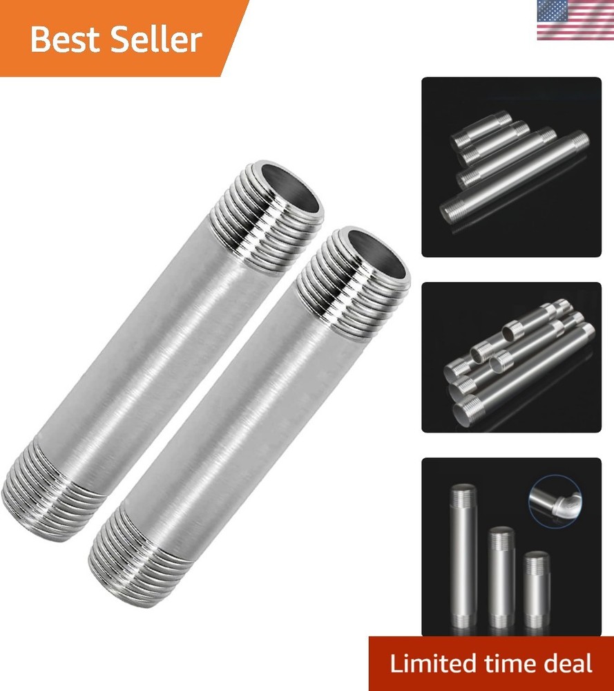 304 Stainless Steel Nipple Pipe Fitting 3/4″ NPT X 3/4″ NPT Male Thread Cast …