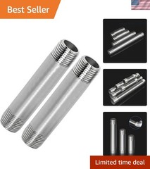 304 Stainless Steel Nipple Pipe Fitting 3/4″ NPT X 3/4″ NPT Male Thread Cast …