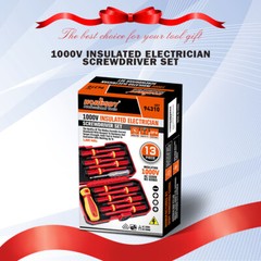 13PC 1000V Magnetic Insulated Electrician Screwdriver Set VDE-GS DIY Tool Kit