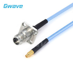 2.4mm 4 Hole Flange Female to GPPO Female .086″ Semi-flexible Cable, DC-50GHz