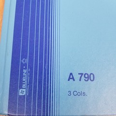 Blueline Vintage Ledger Book Hardcover Unused 200 Pages Three Column A790