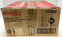 WypAll (51636) CriticalClean Fabric Food Service Cloths 23.5″ x 12.5″ Red 200ct