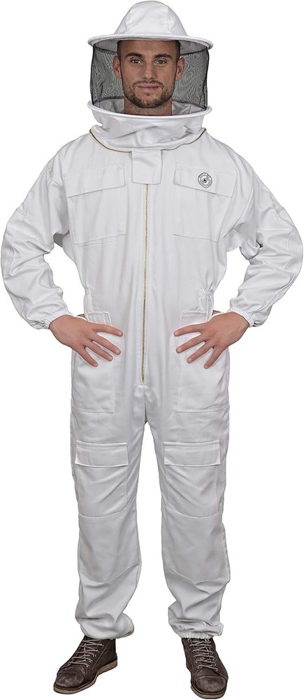 Humble Bee L Large 410 Polycotton Beekeeping Suit with Round Veil for Beekeepers