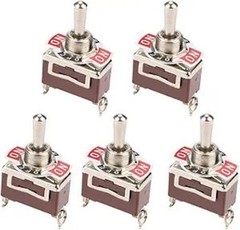 Silver Contact Heavy Duty 20A 125V 15A 250V SPST 3 Terminal Pin (ON)-OFF-(ON) Mo