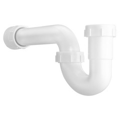 VEVOR P-Trap White Plastic P-Trap 1-1/2 in Kitchen Bathroom Sink Drain Plumbing