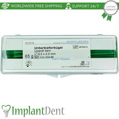 65g Green Wax Lingual Dental Bars 4.0×2.0mm Stable Denture Casting Sticks
