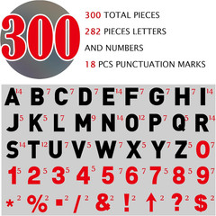 300 Pcs Sign Letter Printed on Marquee Flexible Outdoor Black Portable Sign Boar