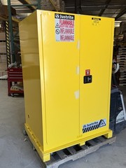 JUSTRITE 899020 Flammables Safety Cabinet 90 gal 43 x 34 x 65 Self-Close