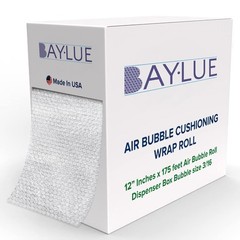Large Heavy Duty Air Bubble Cushioning Wrap Rolls with Dispenser Carton for