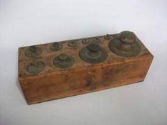 Antique Stansi 13 piece Weight Set 1 gram- 1 kg Chicago Il Medical calibration