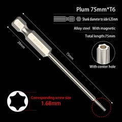 Torx Long Magnetic Impact Rated Screwdriver Drill Driver Bits T5-T40 PROFESSIONA