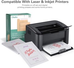 A7 Printable Brown Kraft Envelopes 5×7 250 Pack, Ohuhu A7 5-1/4 x 7-1/4 Inch