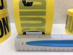 Empire Level 71-1001 1000 ft x 3 in Caution Barricade Tape, Yellow, Misprint