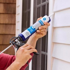 GE 2749483 White Silicone Window & Door Caulk Sealant 10.1 oz. (Pack of 12)