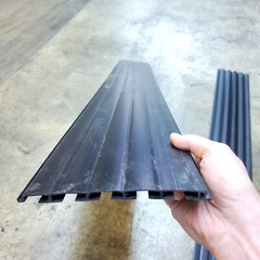 Rigid PVC Plastic 48″ W x 6″ H Linking Slatwall Panel Sheets BLACK – BRAND NEW!