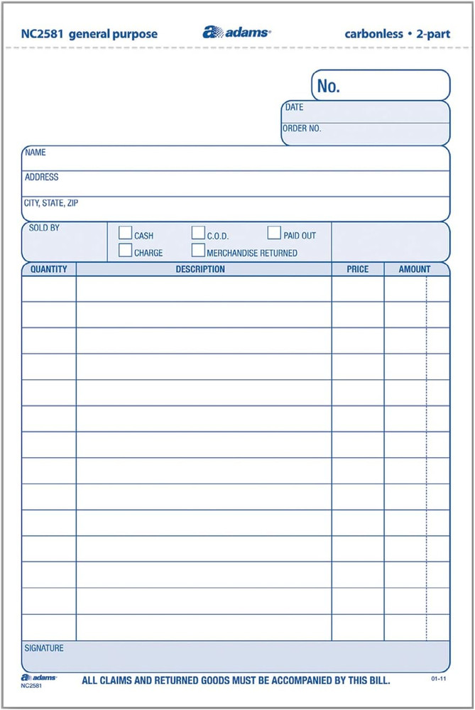 General Purpose Unit Sets, 5.67 x 8.5 Inches, 2-Part, Carbonless, White/Canary,