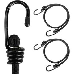 8mm HEAVY DUTY BLACK MARINE GRADE BUNGEE CORD Tarp Tie Down Strap 12-20-24-30-40