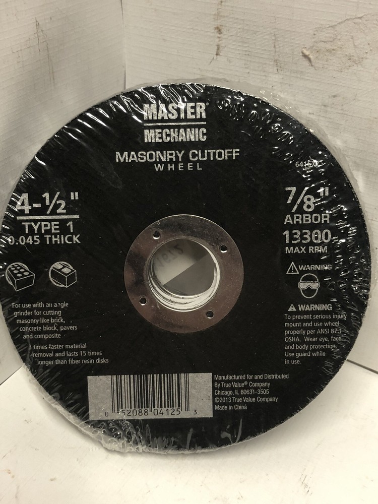 50PCS-Master 13300 RPM 4 1/2″ inx7/8 in. Masonry Cut Off Blade-Tile~Stone etc.