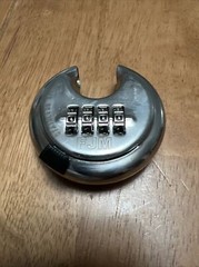 FJM Security SX-790 4-Dial Combination Disc Padlock With Shielded Hardened Steel