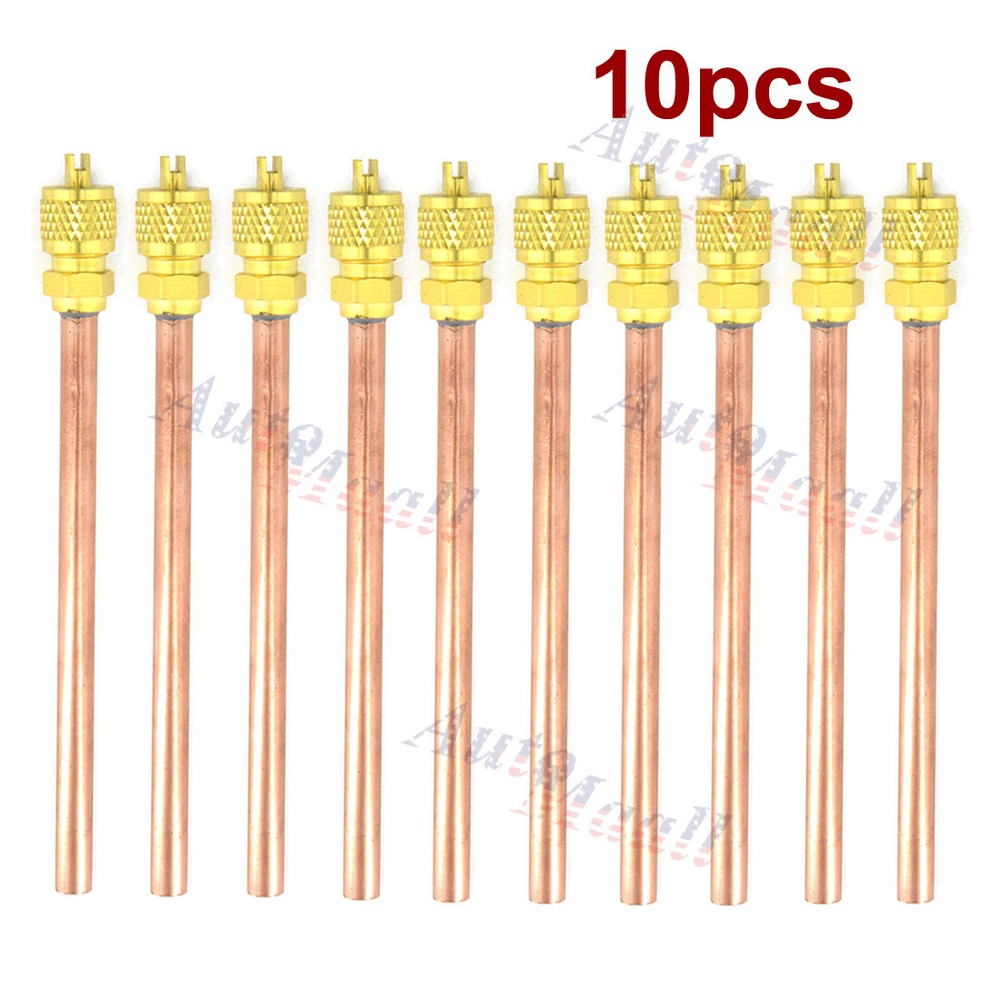 10x Service/Access Valve 1/4″ SAE *1/4″ OD *4.65″ Stem Core AC Refrigeration Kit