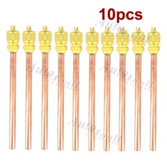 10x Service/Access Valve 1/4″ SAE *1/4″ OD *4.65″ Stem Core AC Refrigeration Kit
