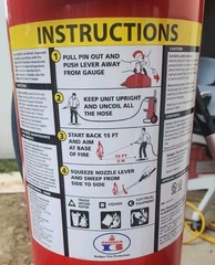 ​Badger 50MB Wheeled Fire Extinguisher 50 lb ABC Dry Chemical Portable Cart Unit