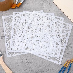 8 Pcs Wall Texture Stencil Kit for Knockdown Drywall Repair and DIY Crafts