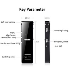 Digital Voice Recorder Dictaphone Audio Sound Recorder Mini Spy Lecture MP3 2025