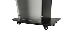 Black Wood Chruch Podium Acrylic Panel 46.5″Pulpit Lectern Christian Cross