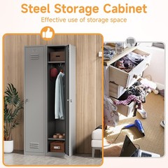 Metal Storage Cabinet School Locker Club Home Storage Lockers with Lockable Door