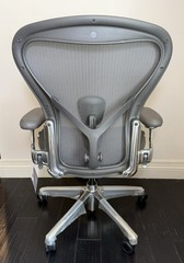 Herman Miller Aeron Office Chair – Size B – Graphite – Polished Aluminum
